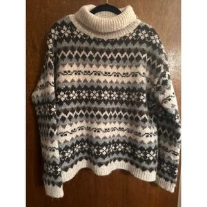 NILI LOTAN CATALINA FAIR ISLE ALPACA BLEND SWEATER; SIZE S